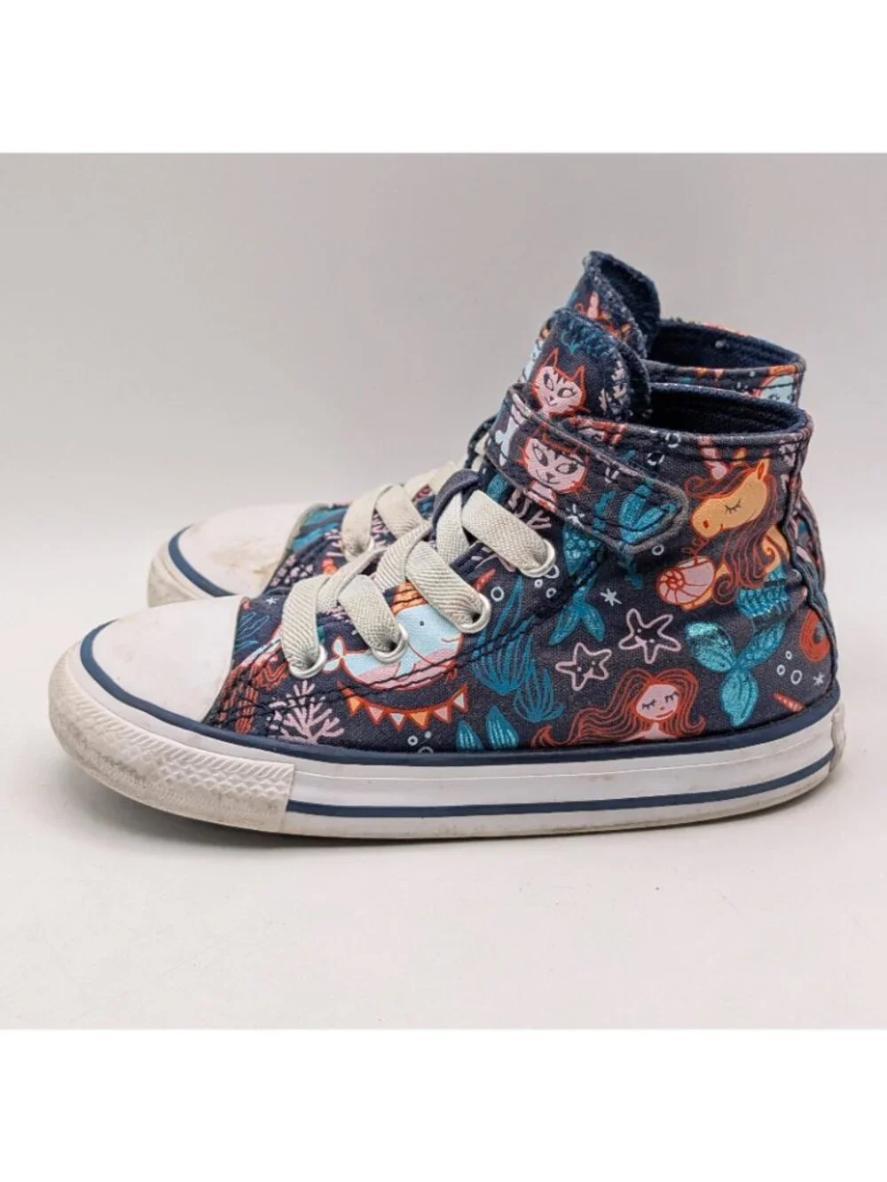 Converse All Star Mermaid Sea Creature High Tops Infant Toddler Size 8 Shoes
